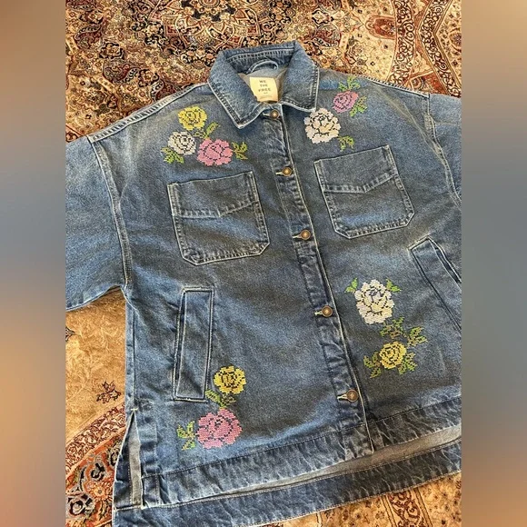 Free People Embroidered Oversized Jacket 🌟 - Picture 10 of 12